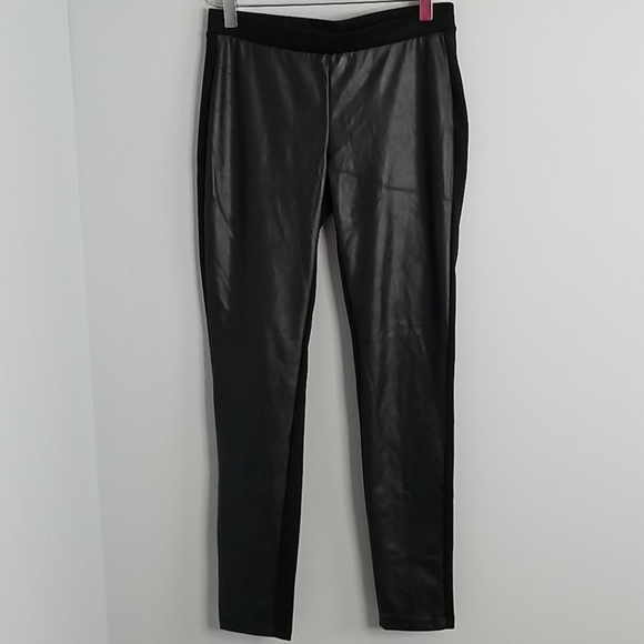 GUESS faux leather panel leggings Medium - Picture 1 of 9